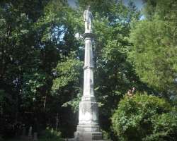 There are high-style monuments erected in the cemetery, Coolidge Monument is the biggest monument there.